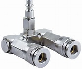 2 Way Swivel Splitter 1/4" NPT 360 Degree Swivel