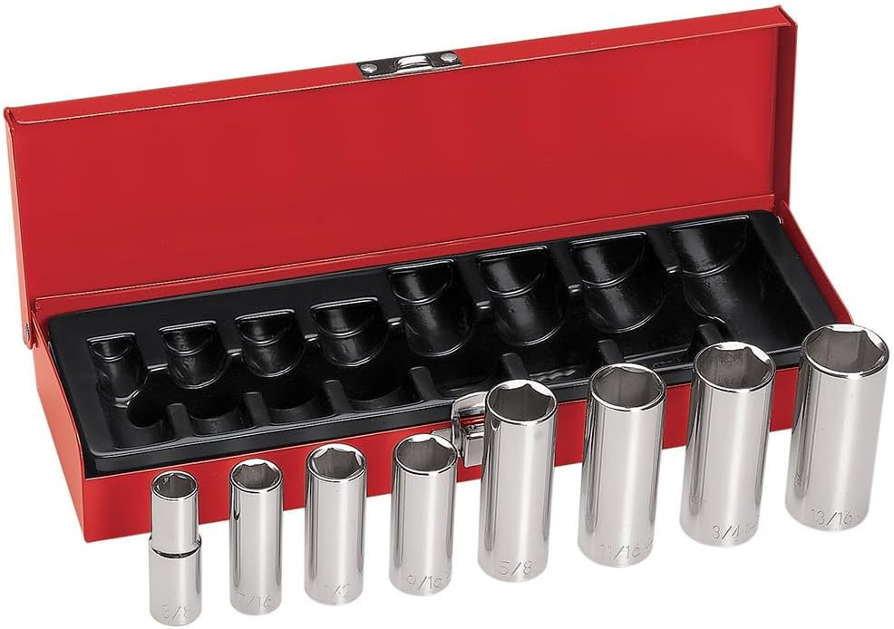 8 PC DEEP SOCKET SET IN METAL CASE MADE IN JAPAN