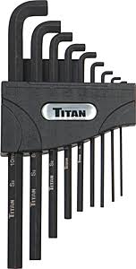 9 pc Metric Low-Profile Hex Key by TITAN