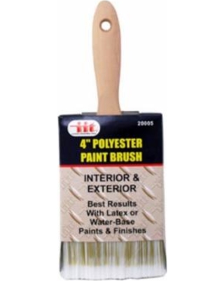 4" Polyester Paint Brush Wood Handle