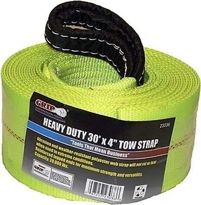 GRIP 4" x 30' Heavy Duty Tow Strap Working Capacity: 6,666 lbs