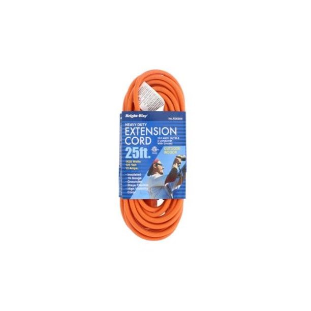 25 ft 16/3 Heavy Duty Outdoor/Grounded Extension Cord Safety Orange Color 1
