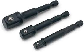 Titan 3 pc Impact Socket Adaptor Sizes Included: 1/4",3/8" and 1/2" Drive