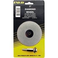 Enkay 3" Diamond Wheel with 1/4" Shank Mandrel