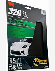 3M 5pc 320 Grit Sandpaper