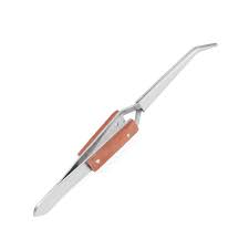 53176 Bent Point Heat-Resistant Soldering Tweezer . 6 1/2" Length. Stainless Steel Construction