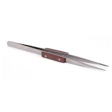 53177 Straight Point Heat-Resistant Soldering Tweezer . 6 1/2" Length. Stainless Steel Construction