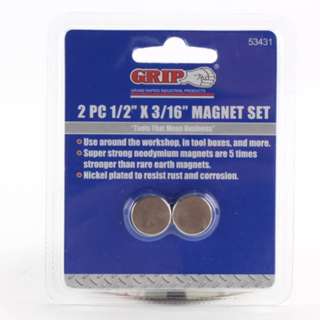 2 pc 1/2" x 3/16" Magnet Set by GRIP