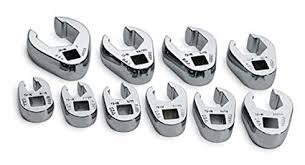 TRUE CRAFT 9 pc 3/8" drive Crowfoot Wrench Set Metric Sizes: 10 mm to 22 mm