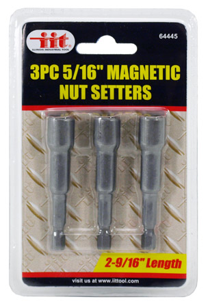 3 pc 5/16" Magnetic Nut Setters