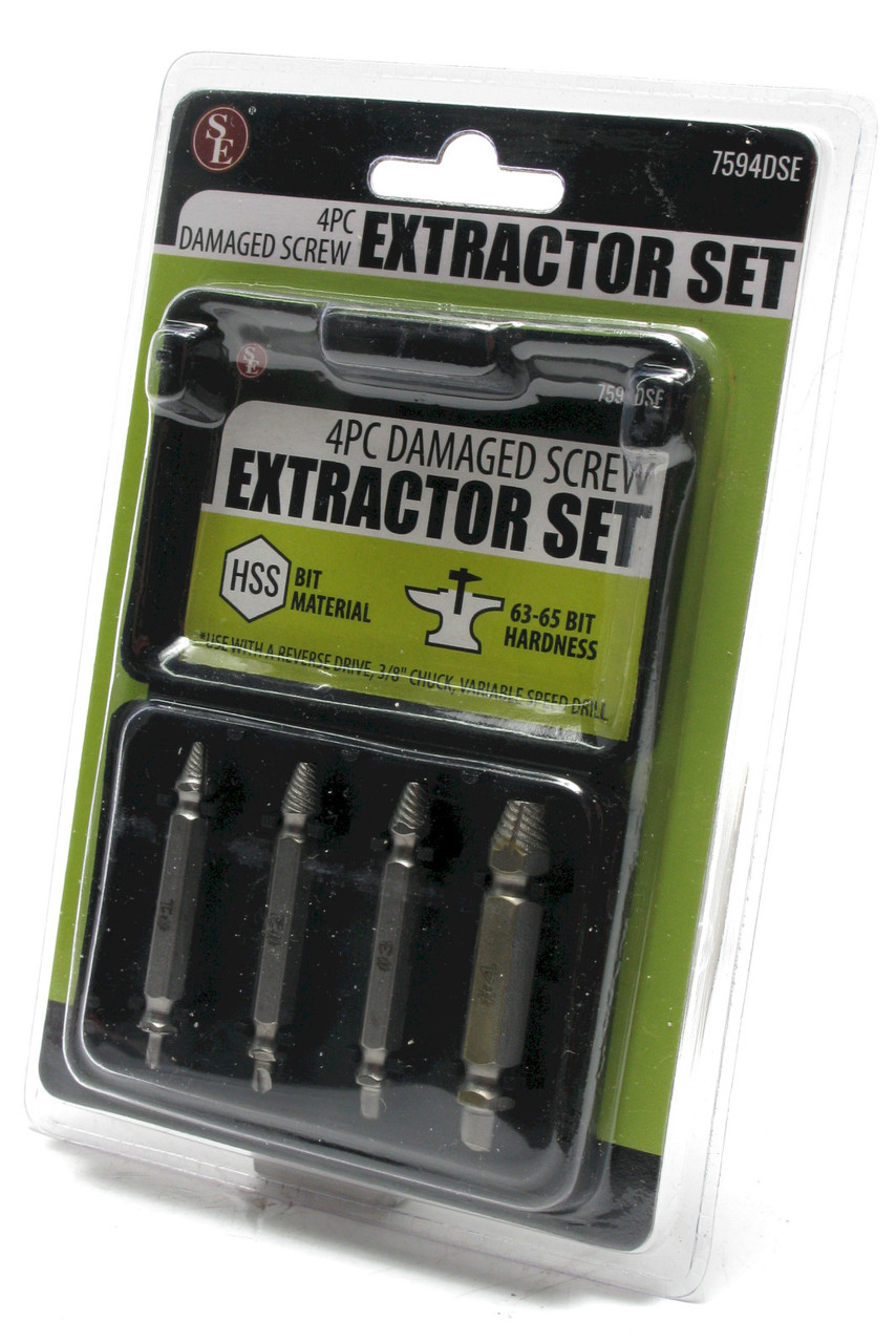 4 pc Damaged Screw Extractor Set