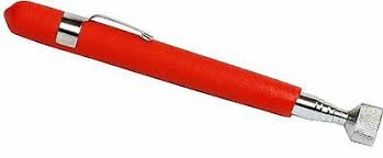  9 lb Telescoping Magnet Pick Up Tool With Clip Red Handle