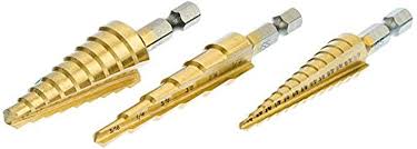 3 Pc Step Drill Set Titanium Coated