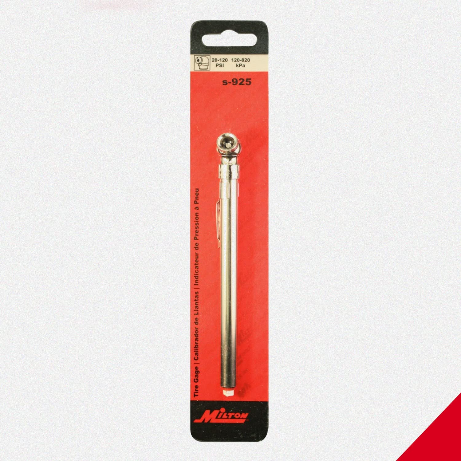 MILTON 20 to 120 P.S.I. Tire Gauge (for bicycles,RV's & trucks) Made in U.S.A. 3