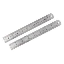 9266SR 2 pc Steel Ruler Set Set 6" Long Double Sided SAE and Metric