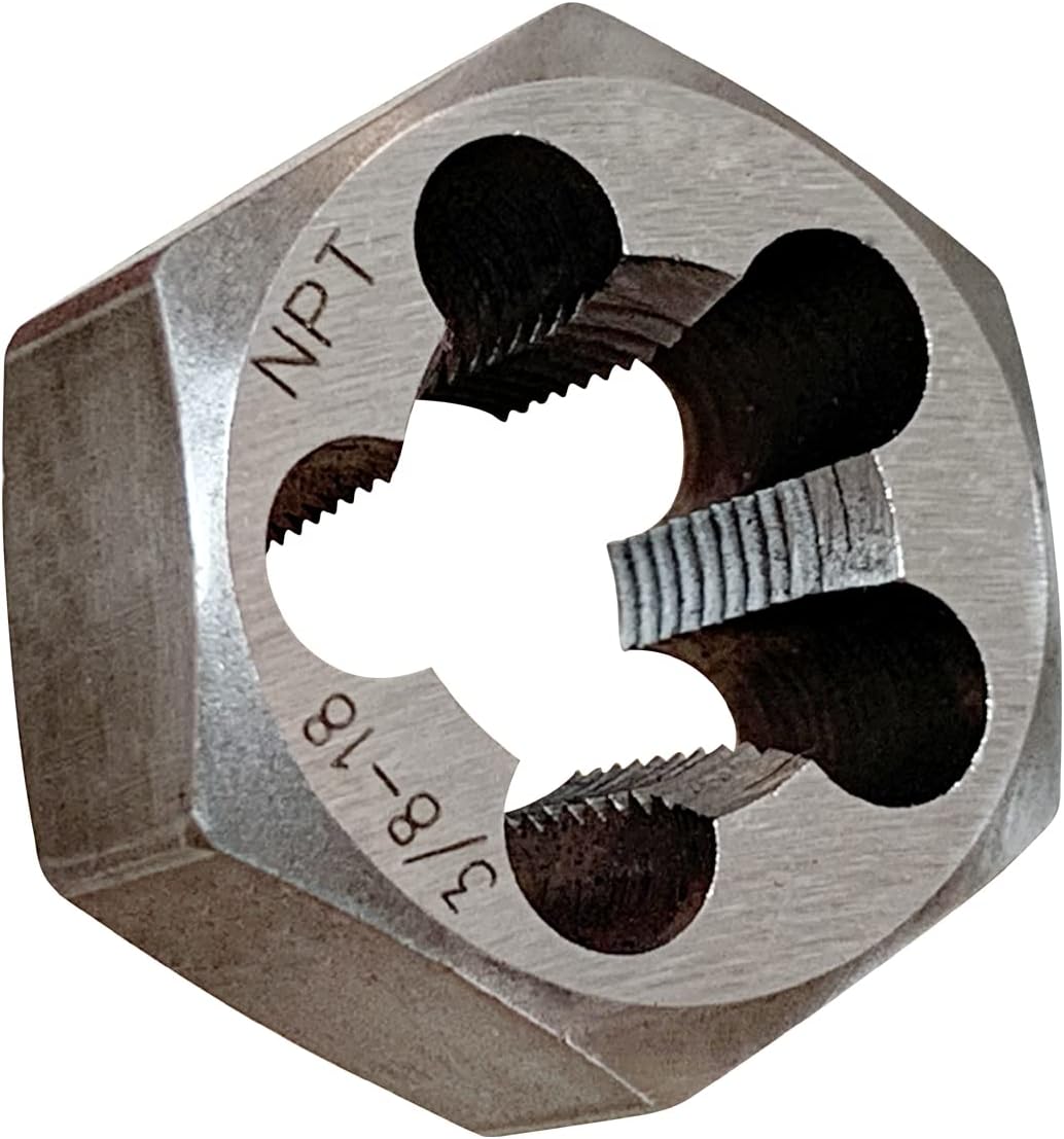 3/8"- 18 CARBON STEEL (NPT) HEX PIPE DIE 1