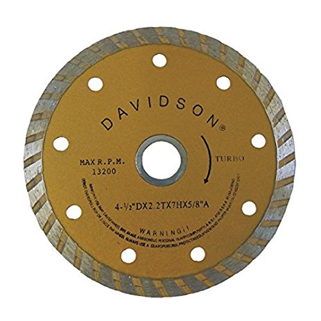 ABDW-0412T 4 1/2" Dia. 2.2T x 7H Turbo Dry Cutting Diamond Blade