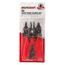 AUTOCRAFT 5 pc Snap Ring Plier Set Internal & External