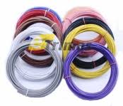 7 ft. x 10 Gage WHITE Automotive Wire Braided Copper with PVC