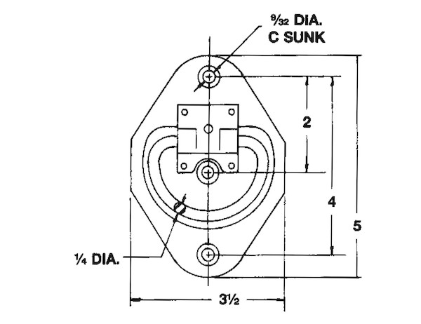 Recessed Rope Ring Made in U.S.A. 1