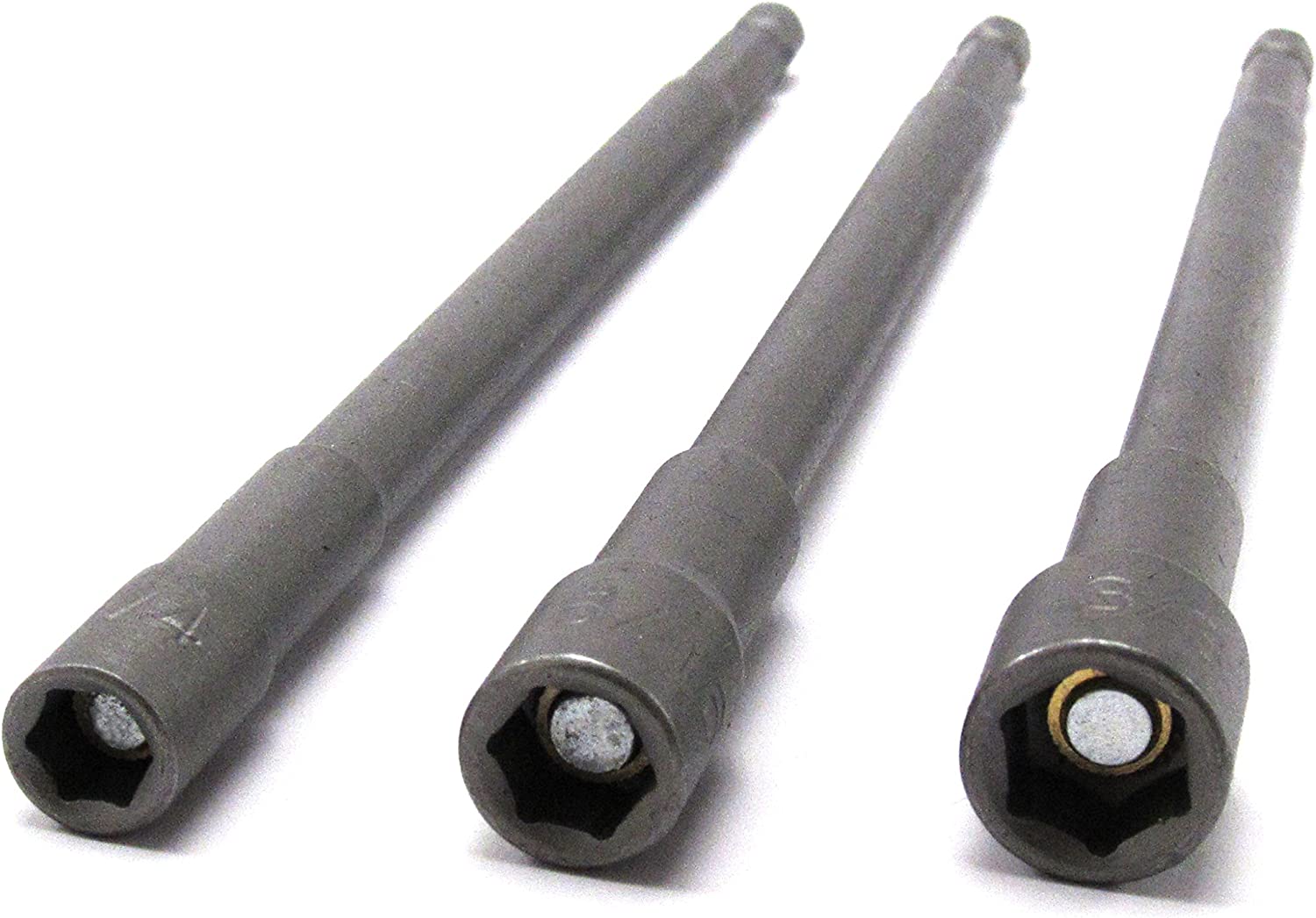 3 pc 6" Long Magnetic Nut Setter Sizes: 1/4",5/16" and 3/8" 3