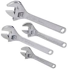 4 pc Adjustable Wrench Set Sizes: 6",8",10" and 12"