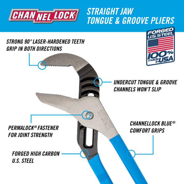 CHANNELLOCK 16" GROOVE JOINT PLIER MADE IN U.S.A.  (THE MOST POPULAR) 2