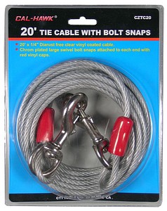 CZTC20 20" x 1/4" Cable with Bolt Snaps Rated: 4,700 lbs