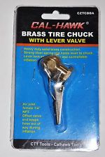 BRASS TIRE AIR CHUCK WITH CLIP 1/4