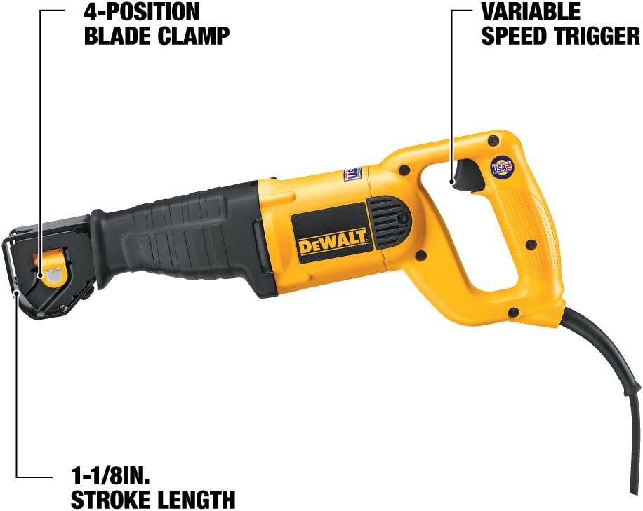 DeWALT Heavy Duty Reciprocating Saw 10 AMP