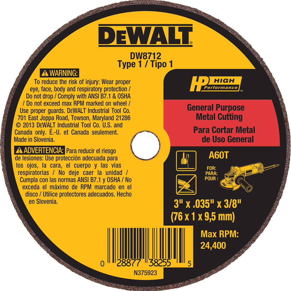 DeWALT Cut-off Wheel, 3