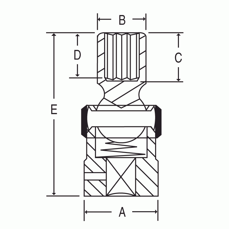 3/8" Drive x 3/8" Standard Universal Impact Socket by Grey Pneumatic   1