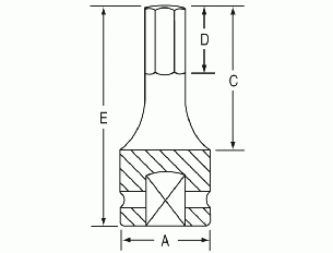 GREY PNEUMATIC 3/8" HEX 1/2" DR. IMPACT HEX DRIVER 1