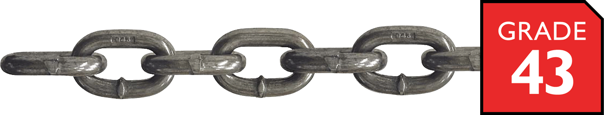 5/16" Grade 43 High Test Chain Self Colored (SOLD BY THE FOOT) 5/16" Grade 43 High Test Chain Self Colored (SOLD BY THE FOOT)