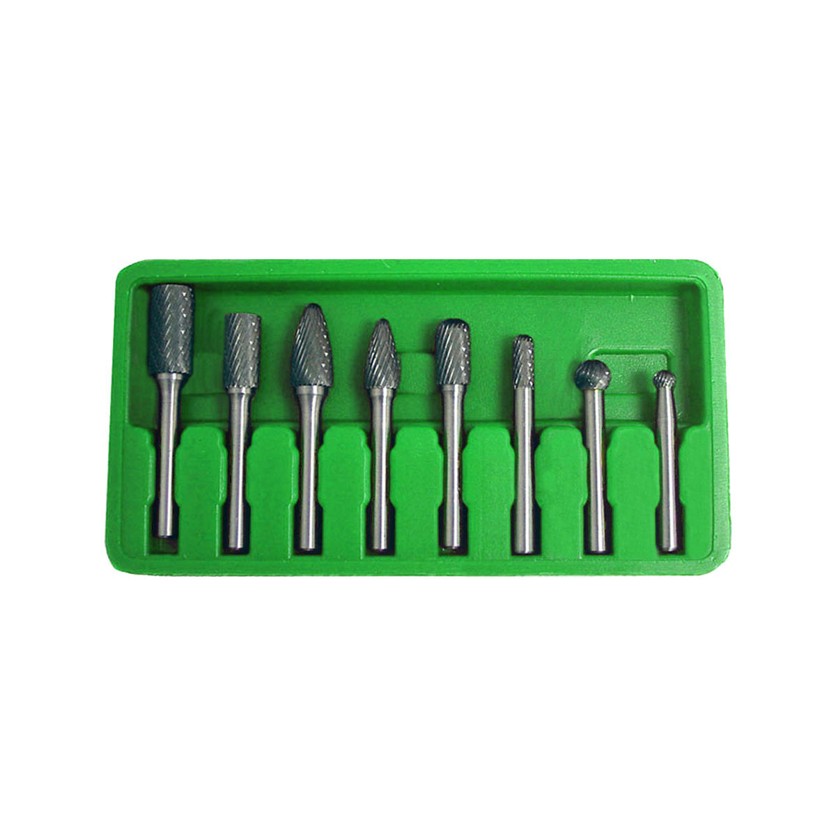 8 pc. 1/4" Shank Carbide Double Cut Rotary Burr Set