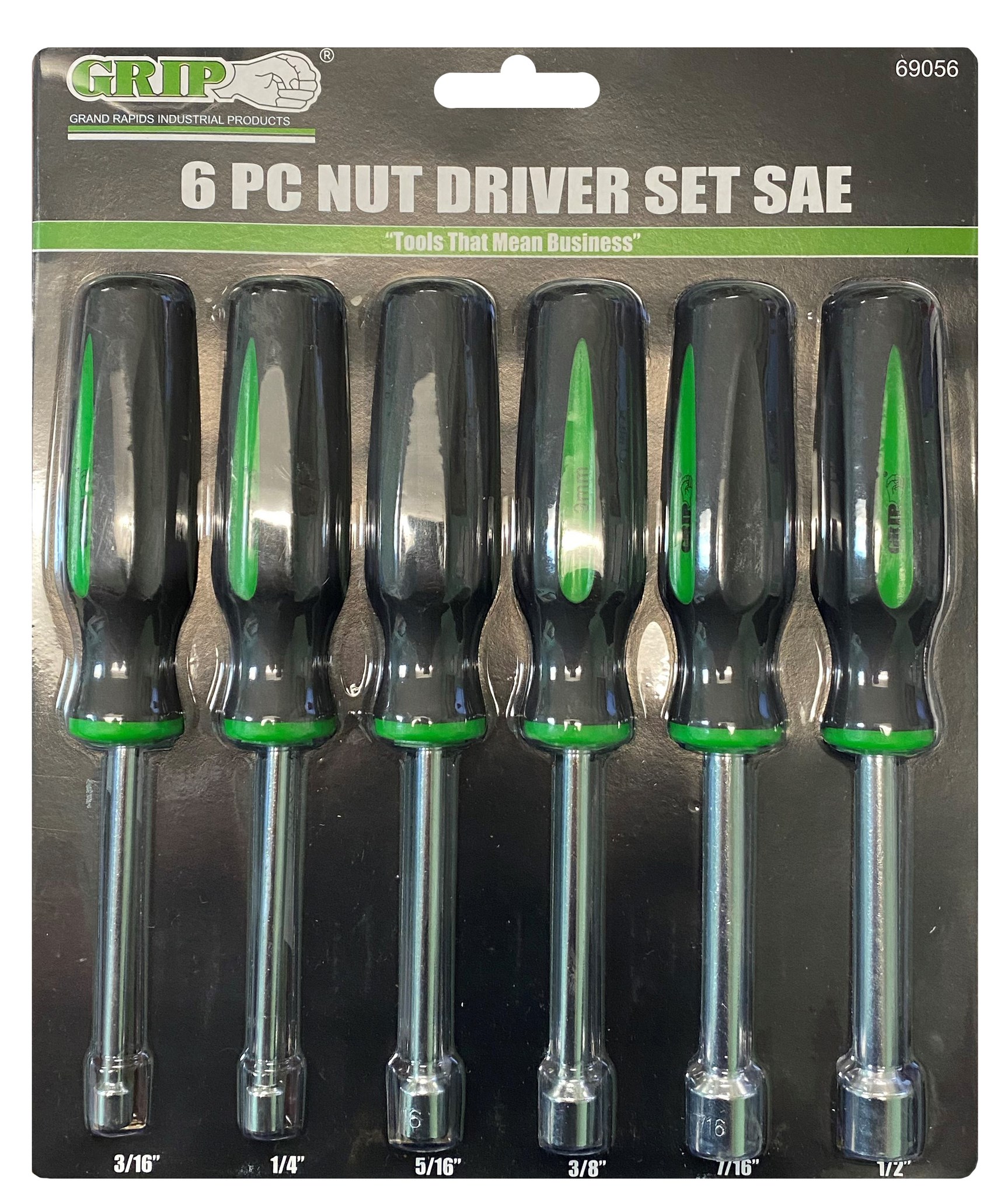 69056 GRIP  Nut Driver Set SAE Sizes: 3/16" to 1/2"