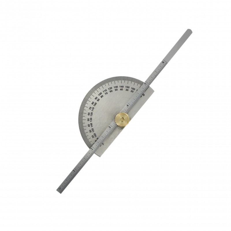 Protractor Semicircular with Depth Gage