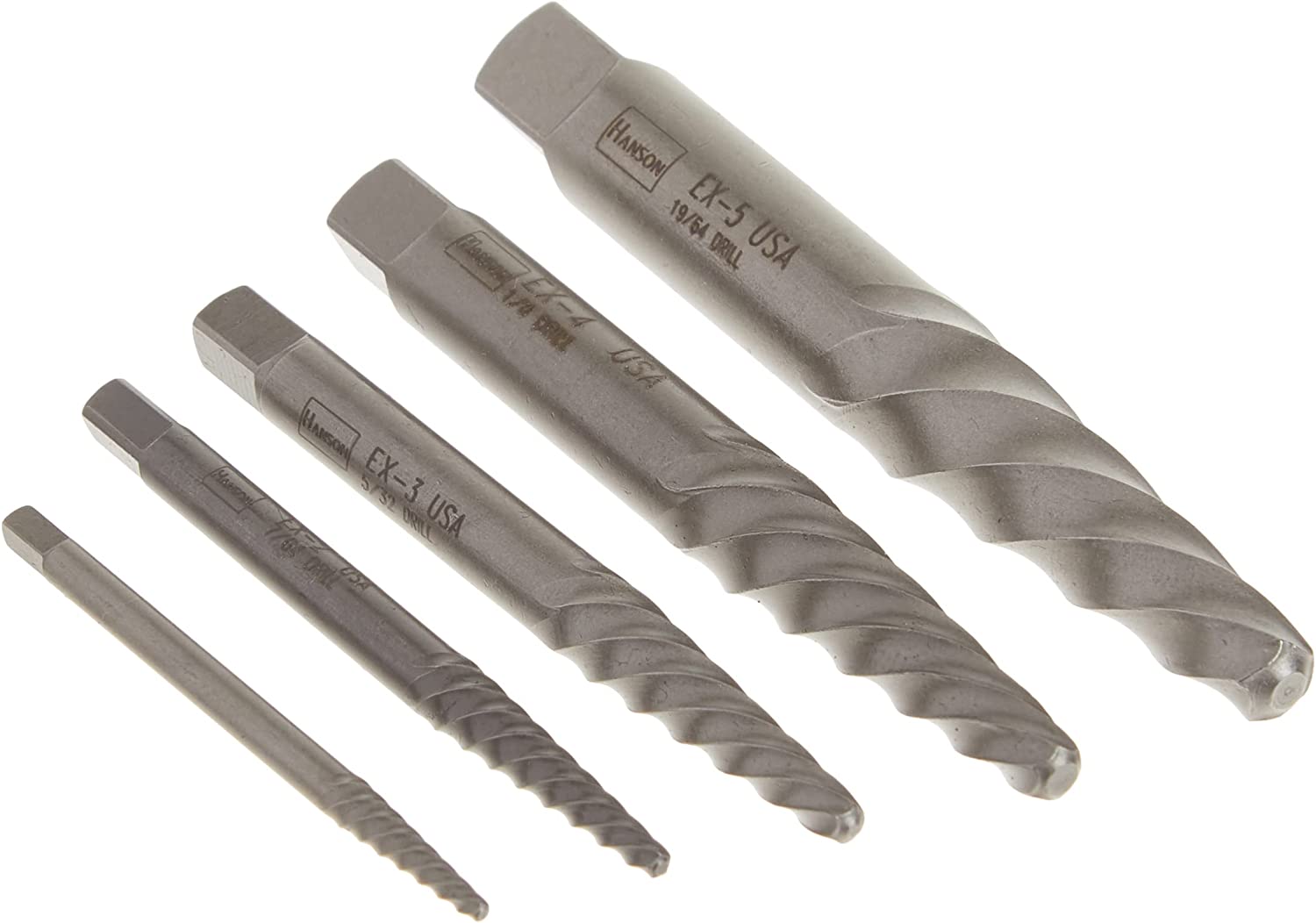 5 Pc. Spiral Screw Extractor Set by HANSON/IRWIN 1