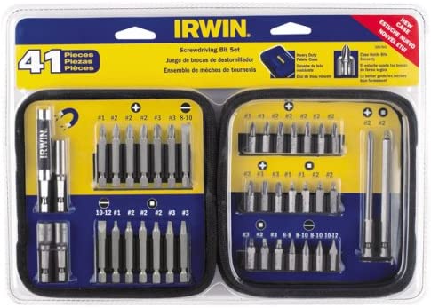 41 Pc. FASTENER DRIVE TOOL BIT SET WITH SOFT CASE BY HANSON / IRWIN