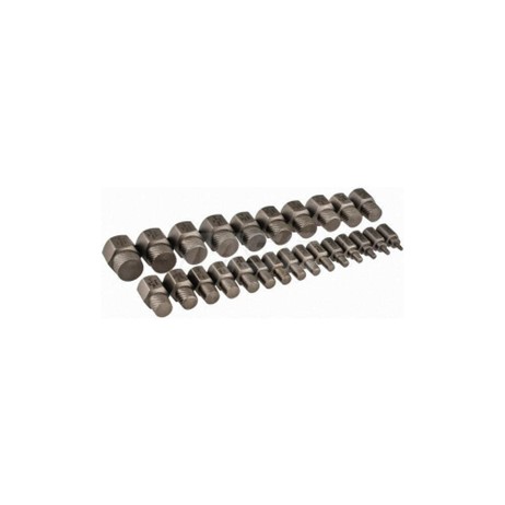 25 PC. HEX HEAD MULTI-SPLINE SCREW EXTRACTOR SET 1/8" THRU 7/8"  BY HANSON / IRWIN 3