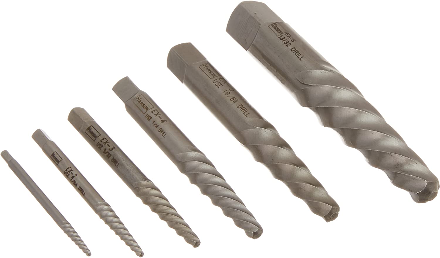 6 Pc. Spiral Screw Extractor Set by HANSON/IRWIN 2