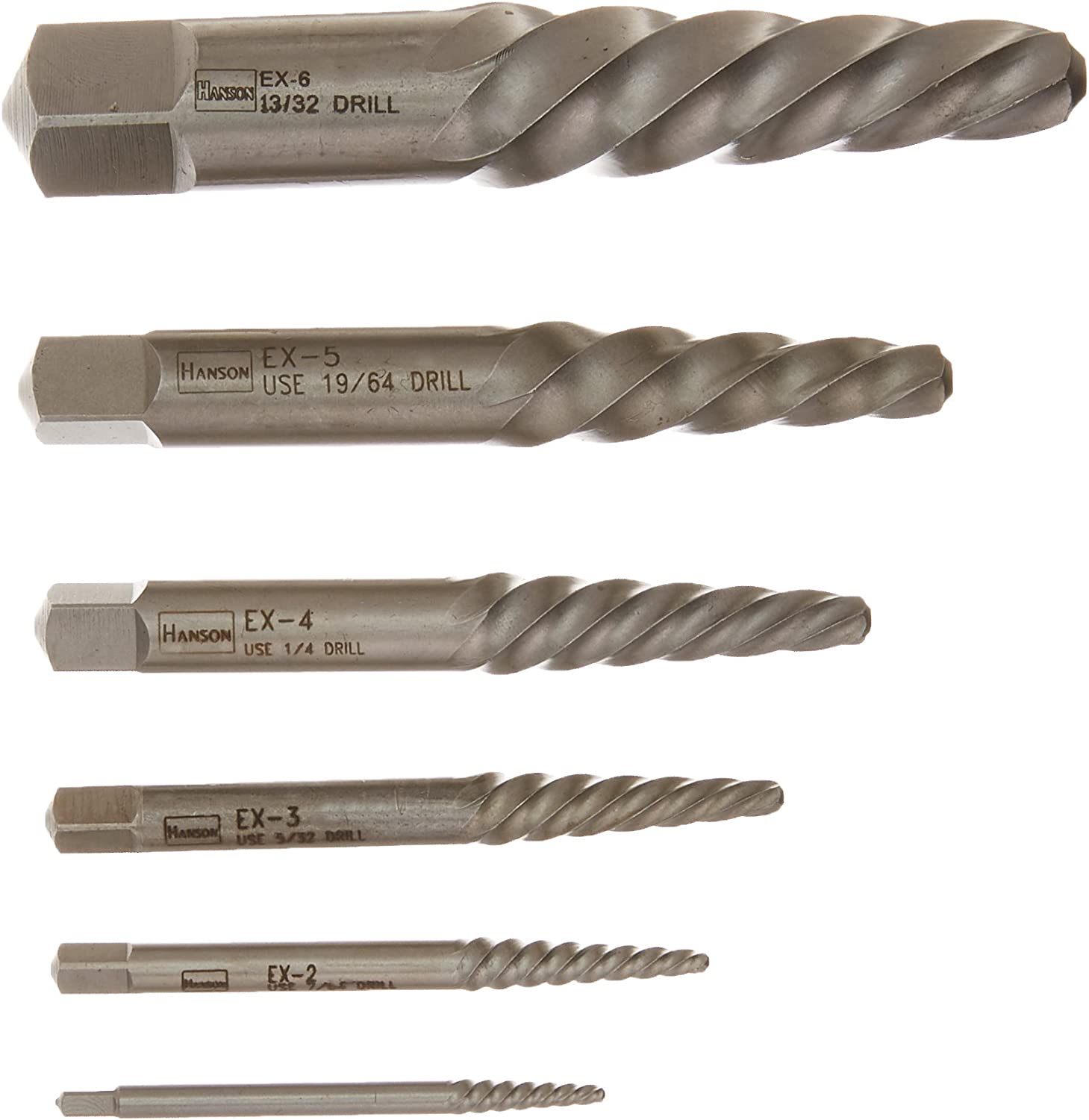 6 Pc. Spiral Screw Extractor Set by HANSON/IRWIN 1