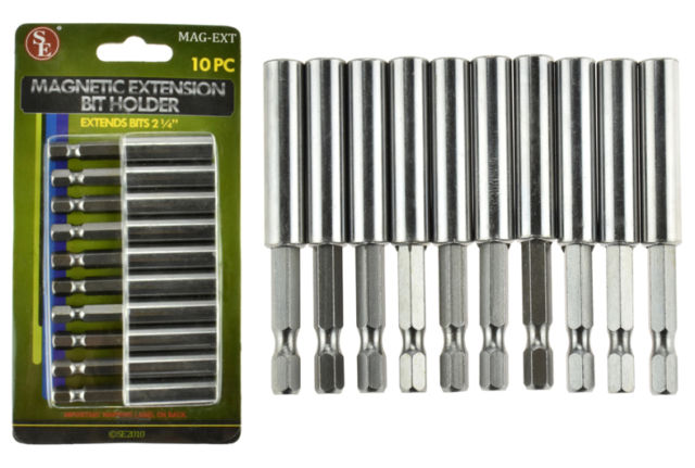 10 pc Magnetic Extension Bit Holder