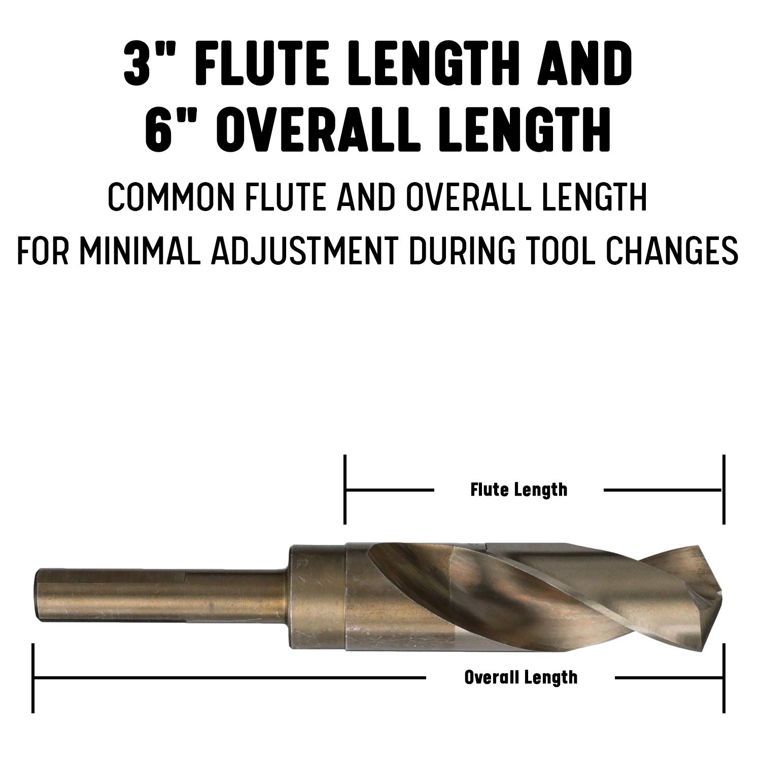 1 Reduced Shank Cobalt Masonry Drill Bit with 1/2