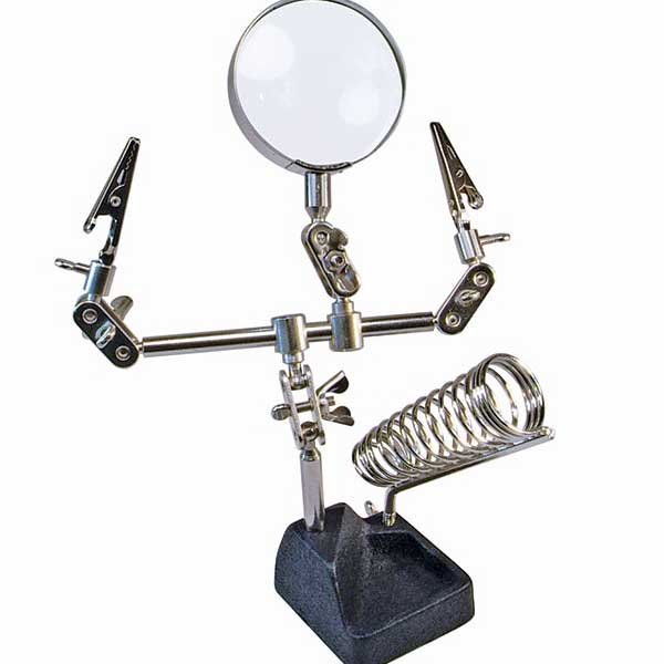 Rolson Helping Third Hand Soldering Station – With Magnifier Glass And Clamps – UK Made