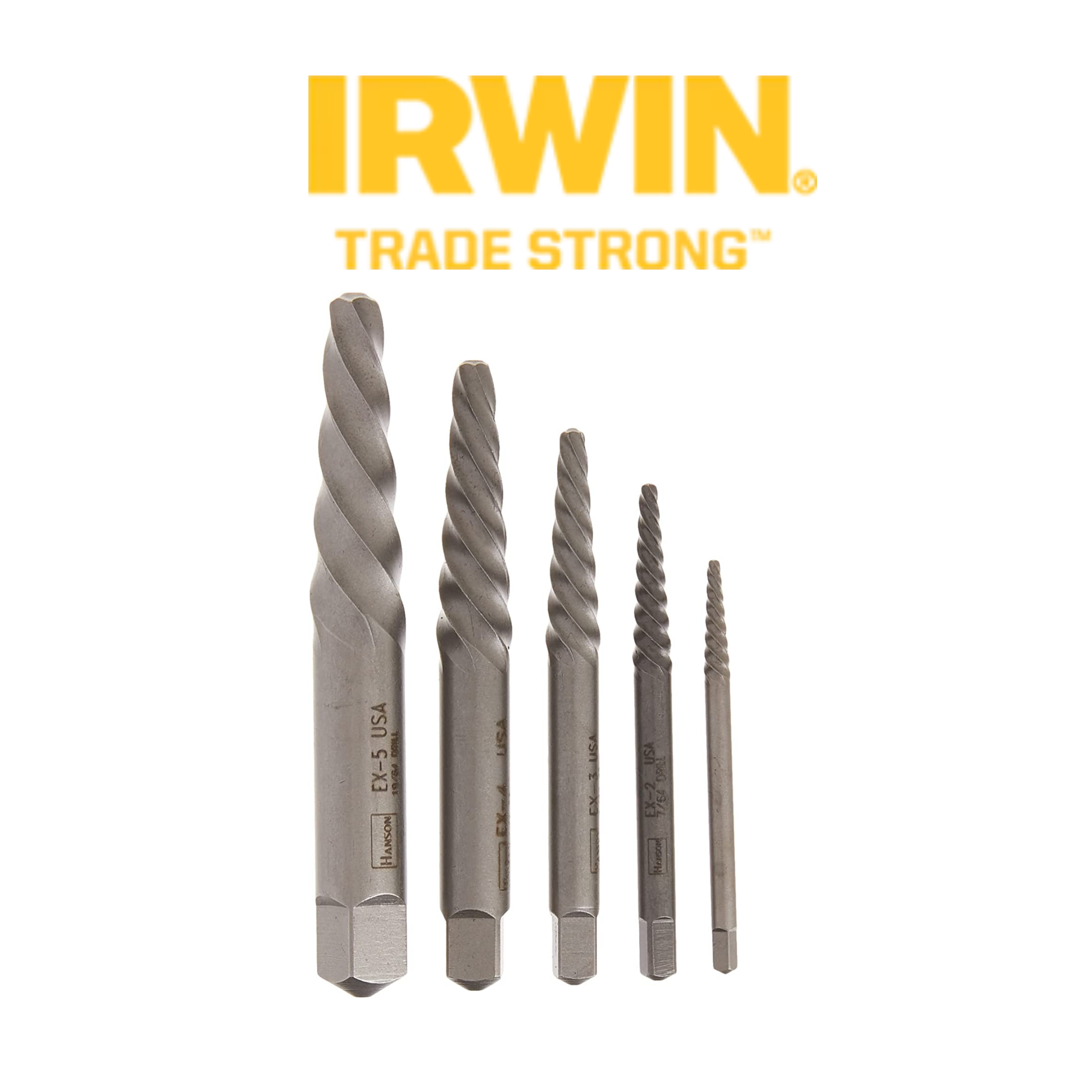 5 Pc. Spiral Screw Extractor Set by HANSON/IRWIN