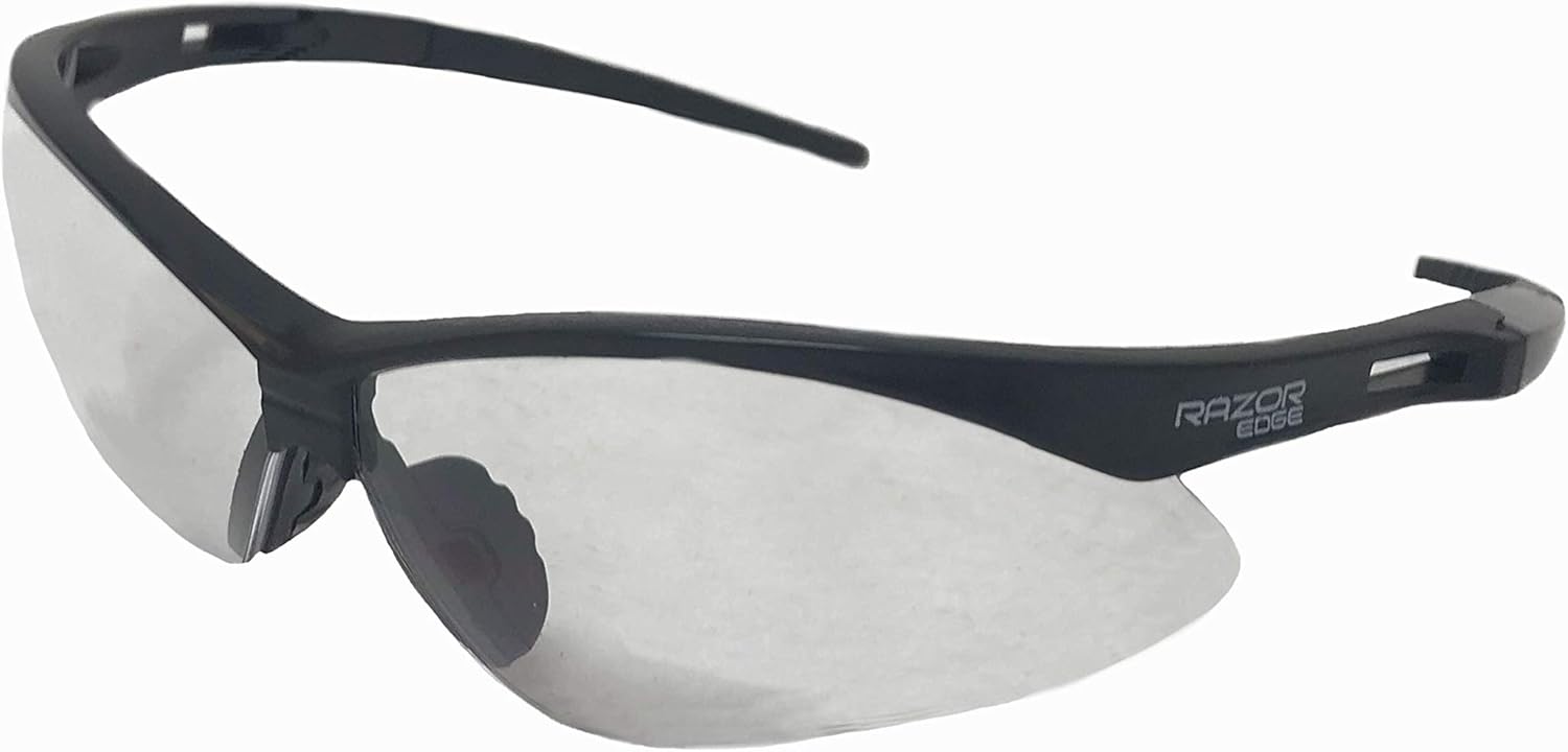 Clear Safety Glasses Rubber Temples Anti-Scratch (12 pack)