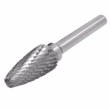 1/2" x 1" Round Tree Radius End Double Cut Carbide Burr 1/4" Shank made in USA