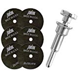 6 Pack Aluminum Oxide Cut-Off Wheel & Mandrel by SHARK