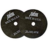 SHARK 10 Pack 4 1/2 Inch x 1/16 x 7/8 Inch Reinforced Cut Off Wheels 46 Grit 13,300 RPM 